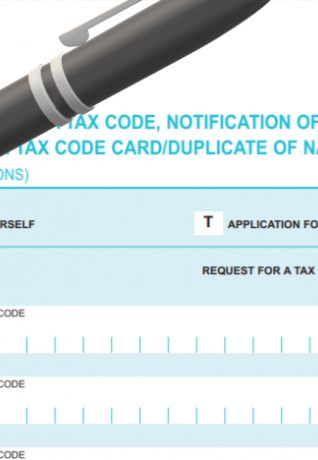 Tax code application form
