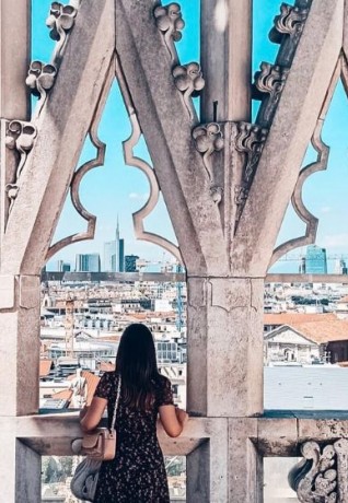 Uno dei posti instagrammabili di Milano: le terrazze del Duomo. Pic: amaliaemme (Instagram)